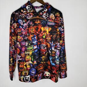 Five Nights At Freddy's Hoodie Boys Large Multicolor Freddy Fazbear Graphic